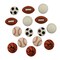 Assorted Sports Buttons – 50+ Piece Set for Sewing, Scrapbooking & DIY Crafts – Football, Baseball, Soccer, Golf & Skiing